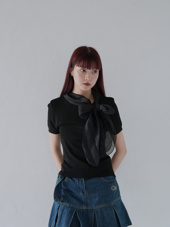 volume ribbon tops