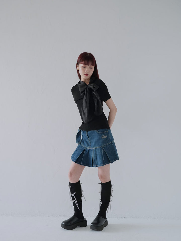 volume ribbon tops