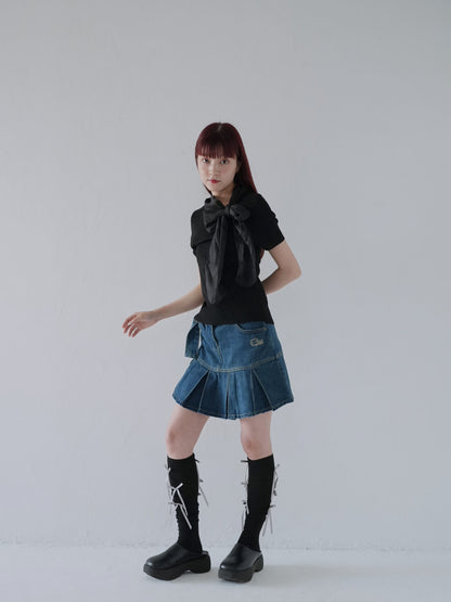 volume ribbon tops