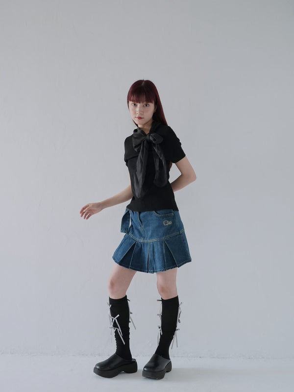 volume ribbon tops