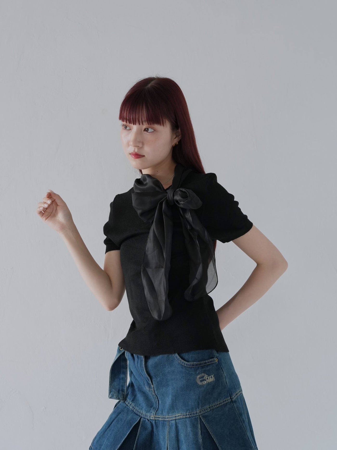 volume ribbon tops