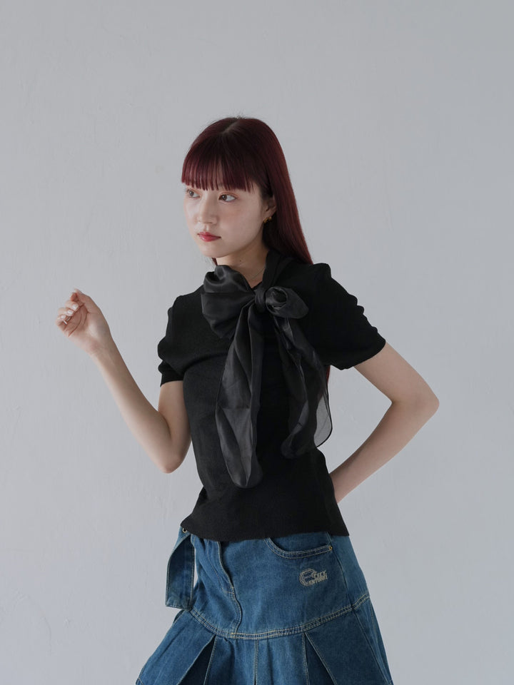 volume ribbon tops