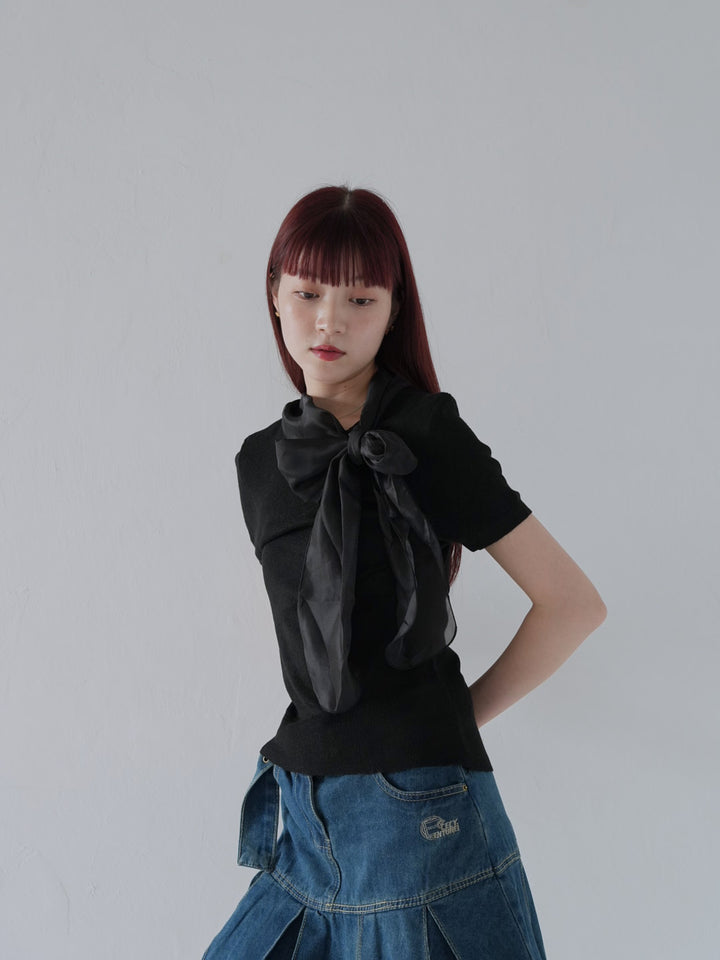 volume ribbon tops