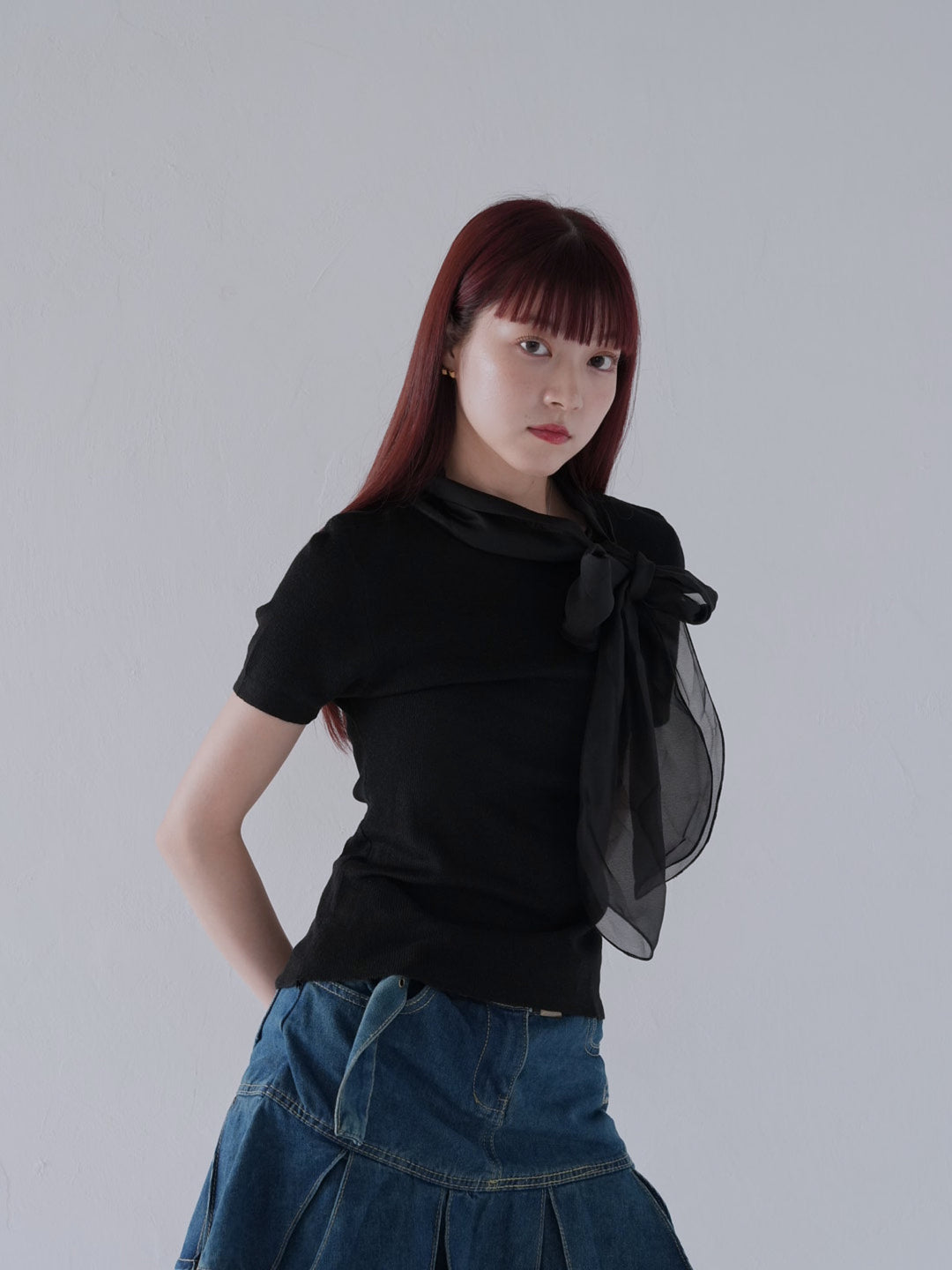 volume ribbon tops