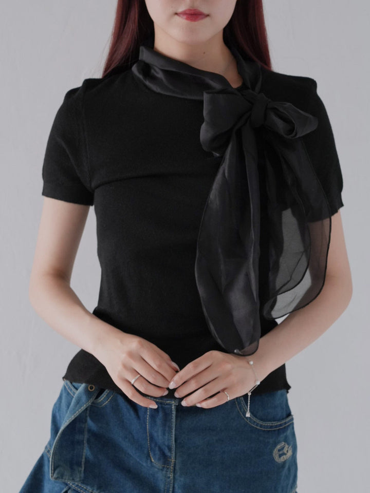 volume ribbon tops