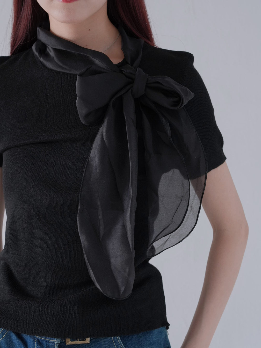 volume ribbon tops