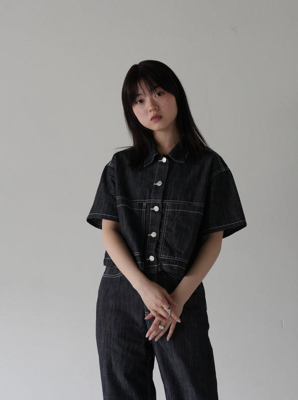 クロップド デニムジャケット 大人カジュアル レディース Uenui