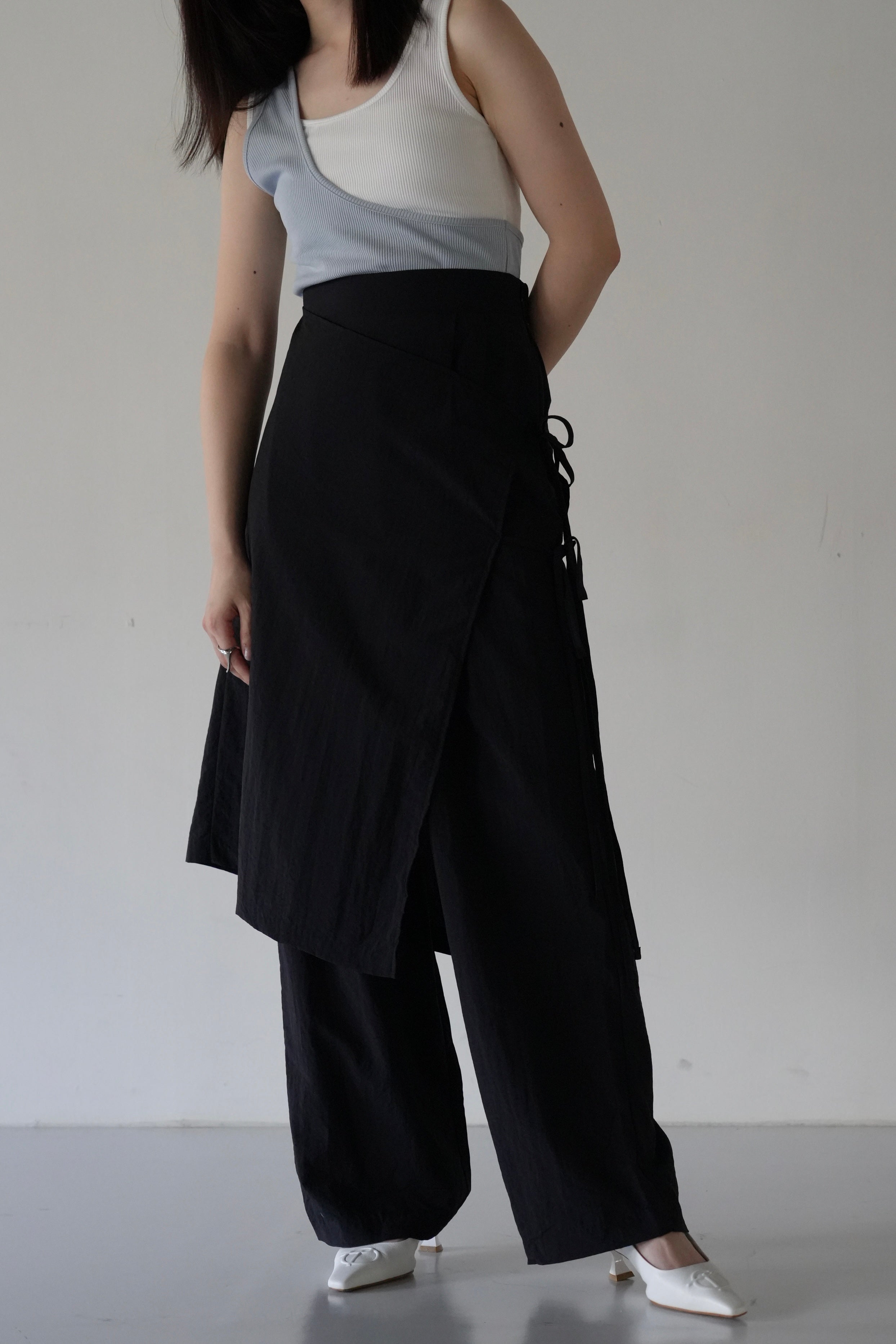 layered wrap pants