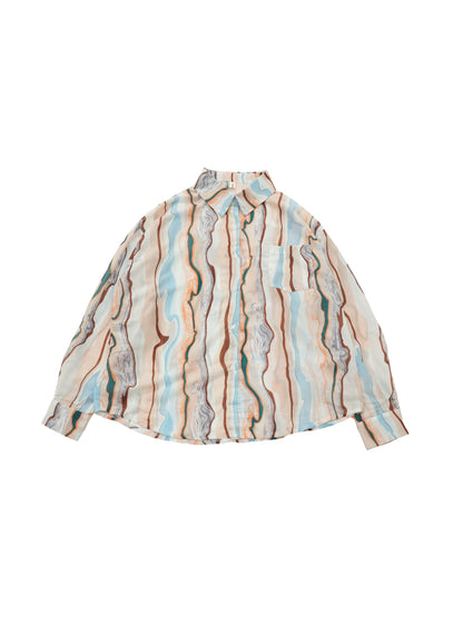 pastel marble sheer shirt