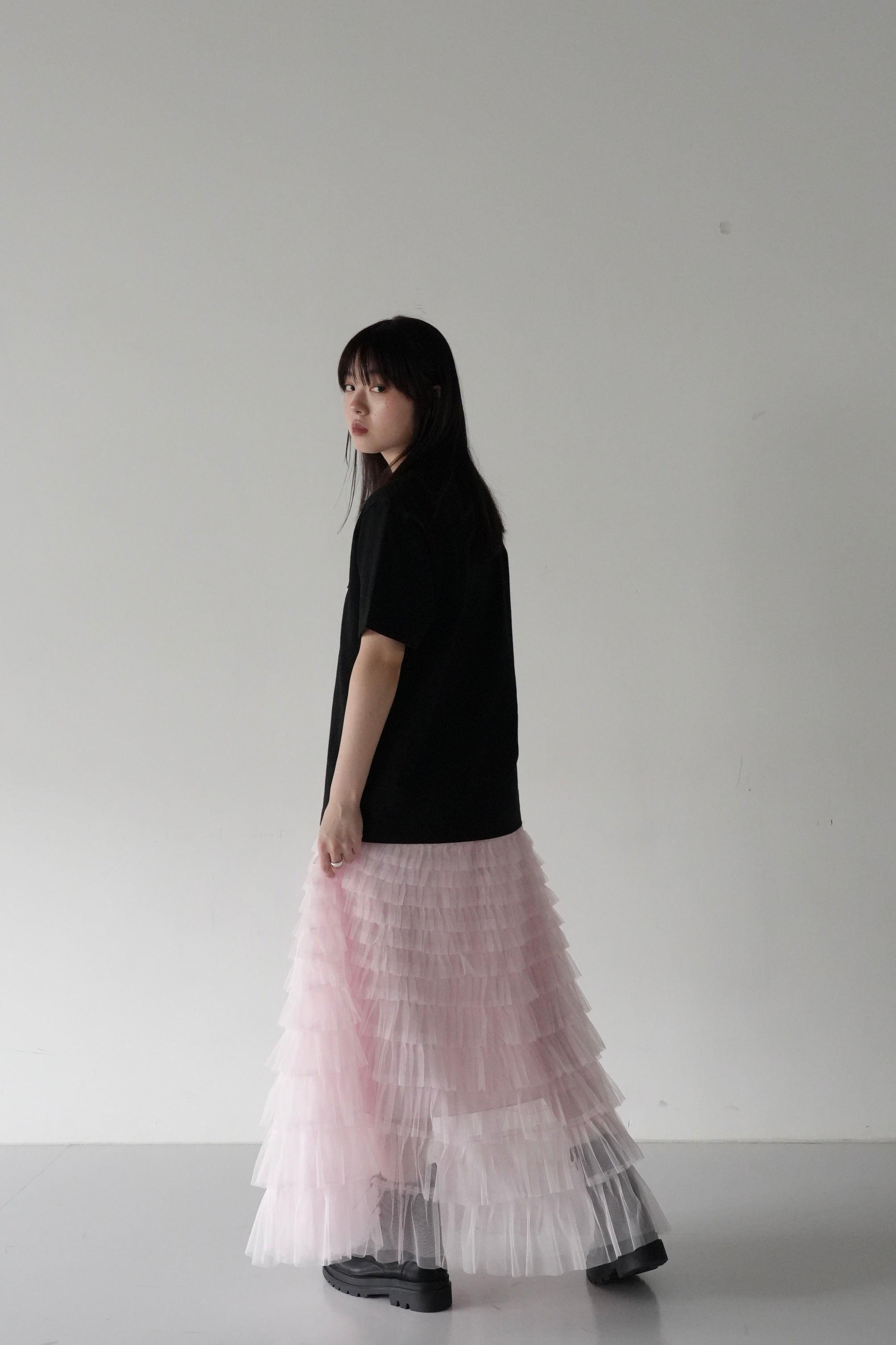 tiered frill skirt