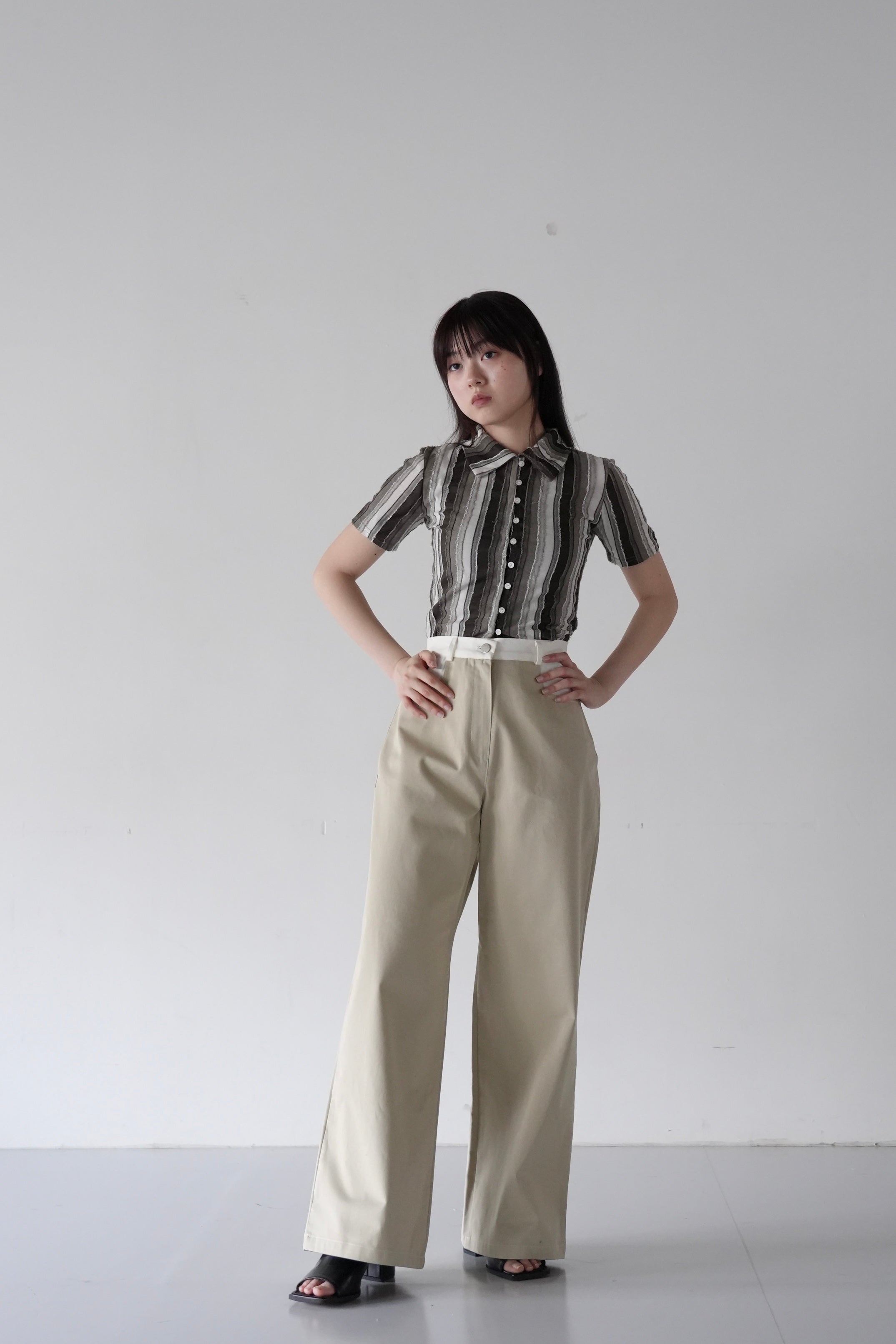 stripe fluff tops