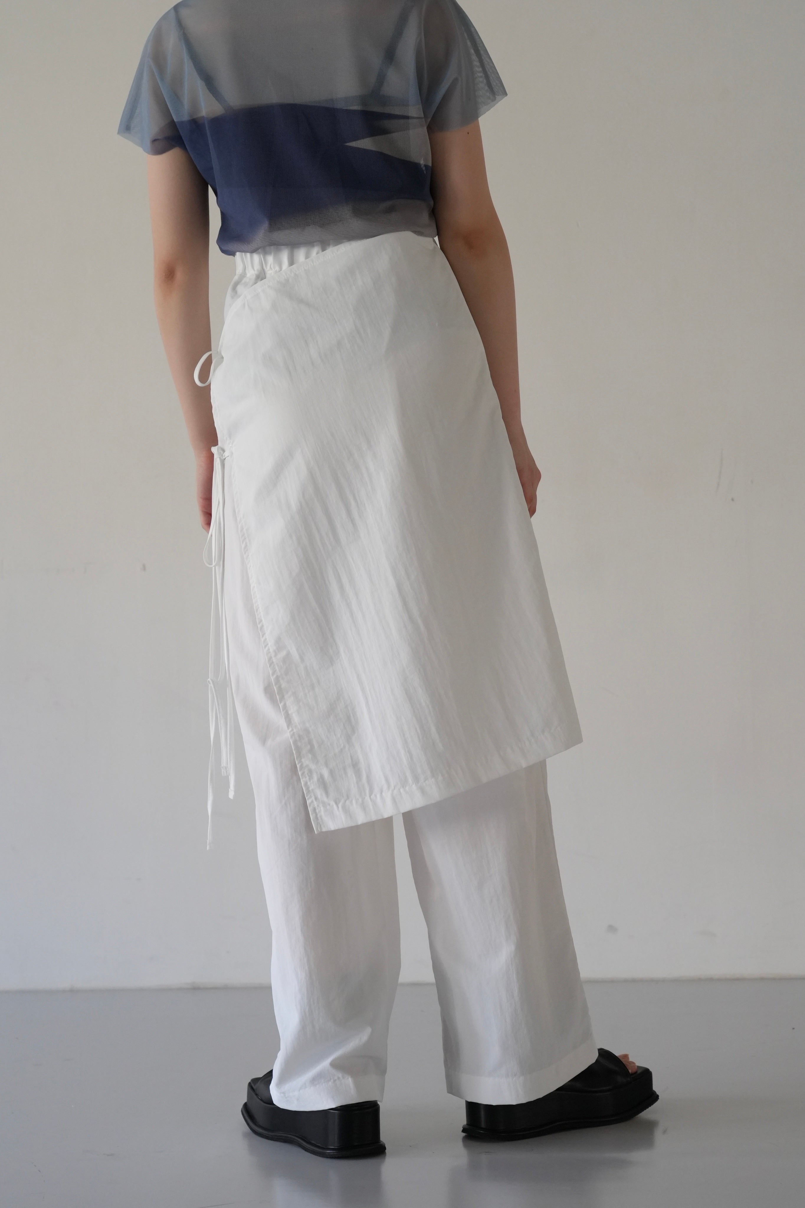 uenui LAYERED WRAP PANTS グレー