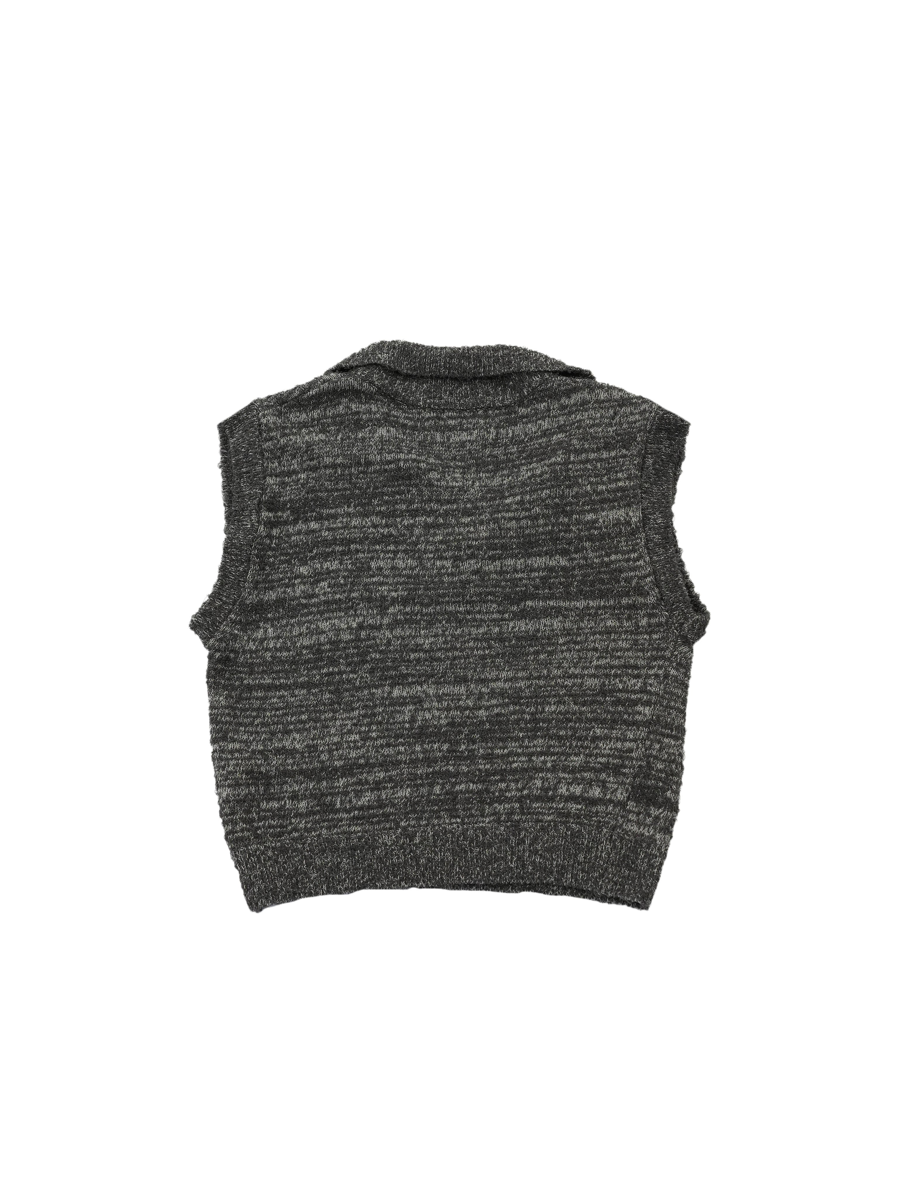 collar knit vest
