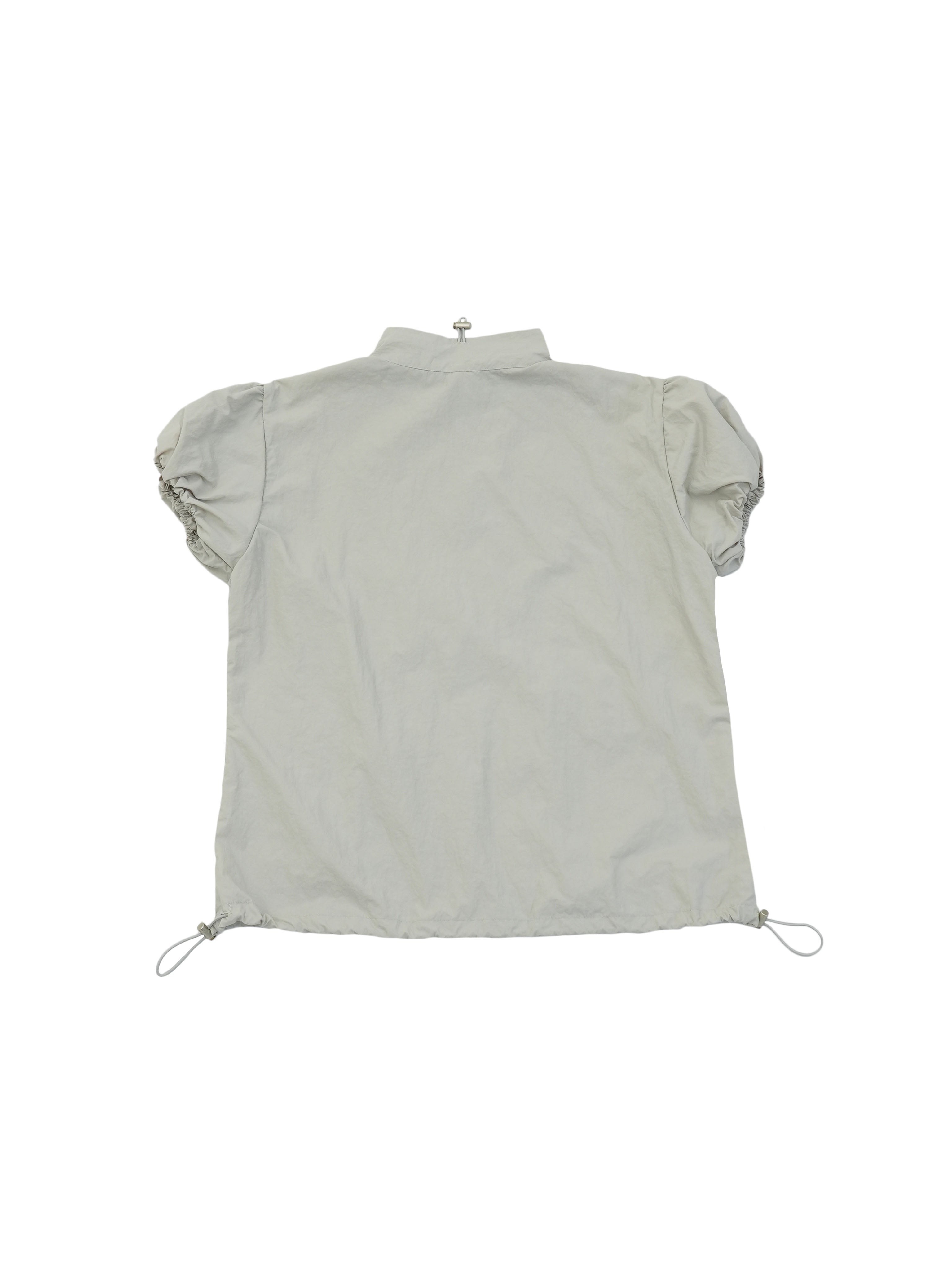puff sleeve nylon tops