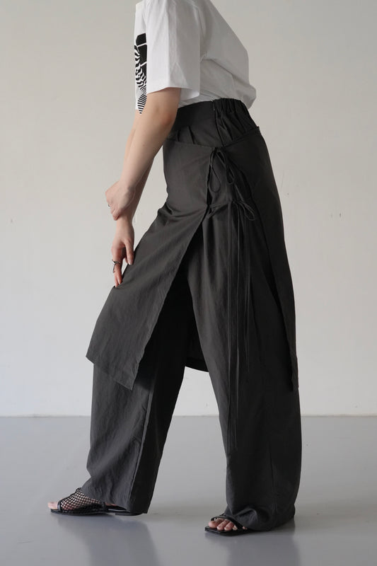 layered wrap pants