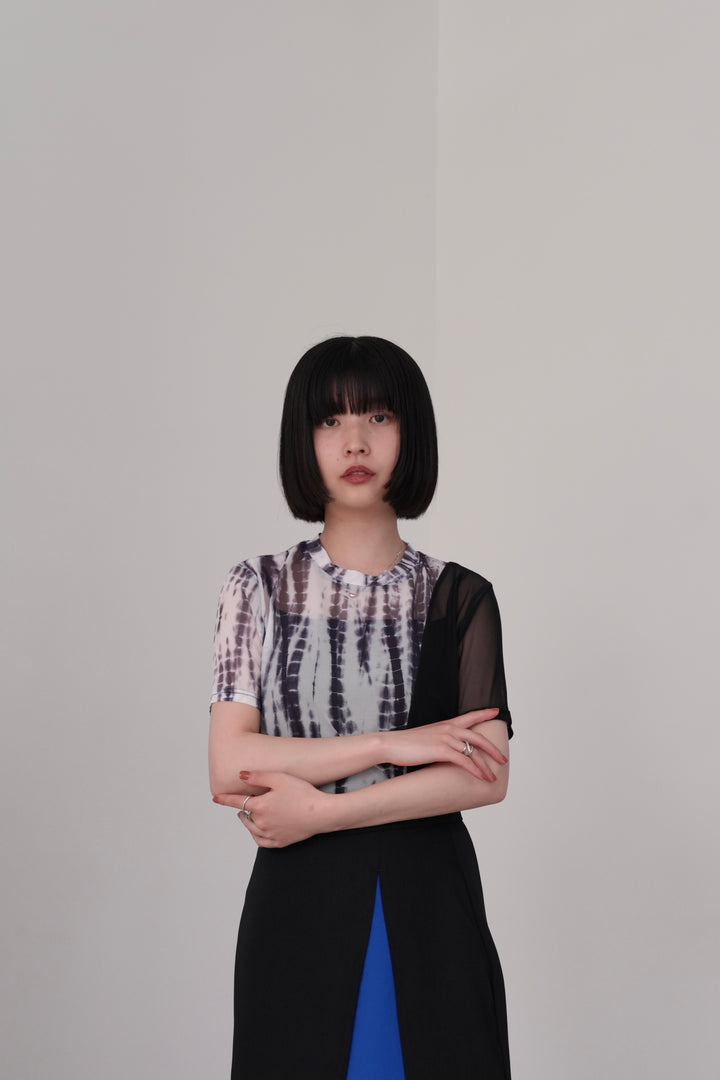marble sheer switching tops