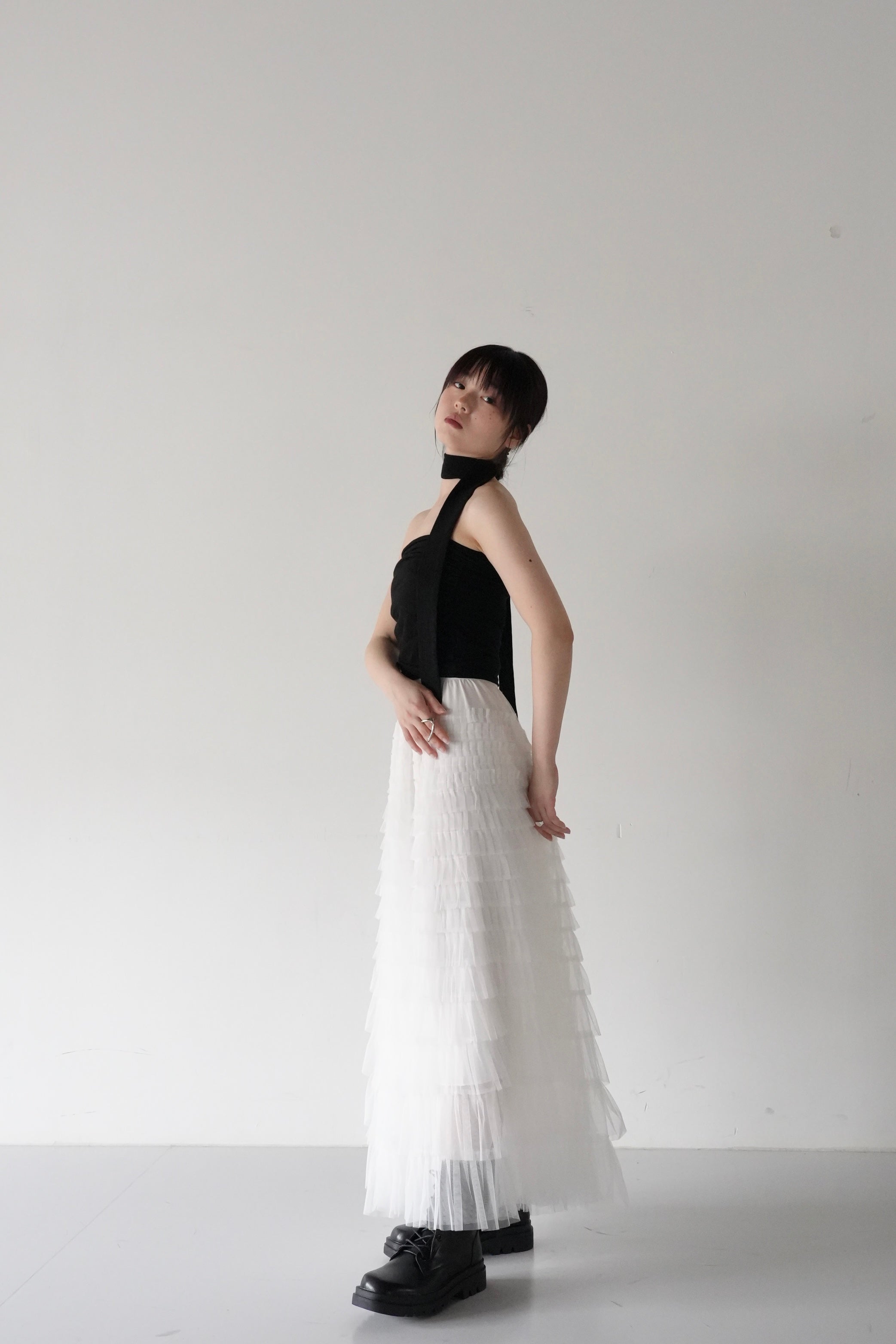 tiered frill skirt