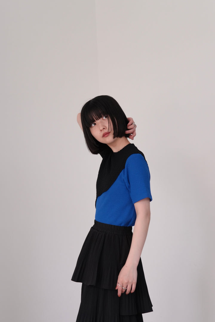bicolor half sleeve tops