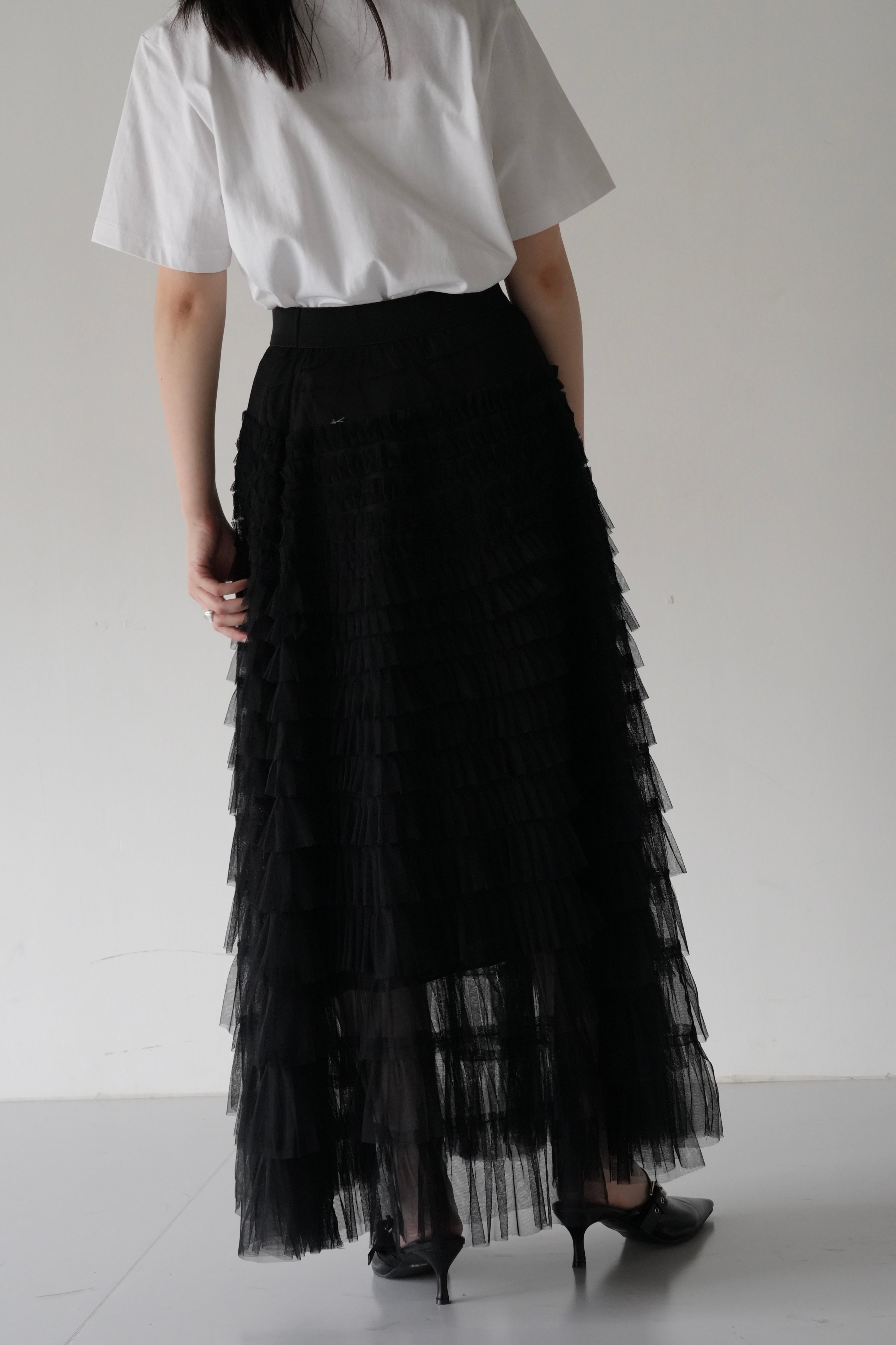 tiered frill skirt