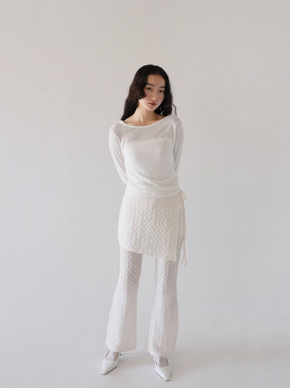 lace wrap skirt and pants