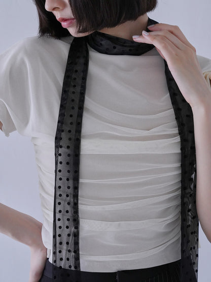 dot sheer scarf