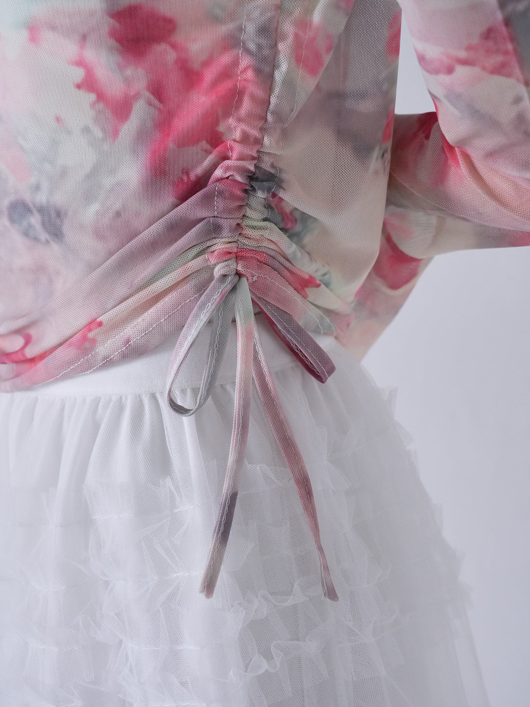 string gather sheer tops