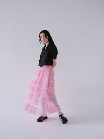 volume frill tiered skirt