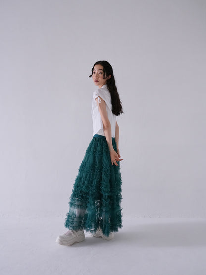 volume frill tiered skirt