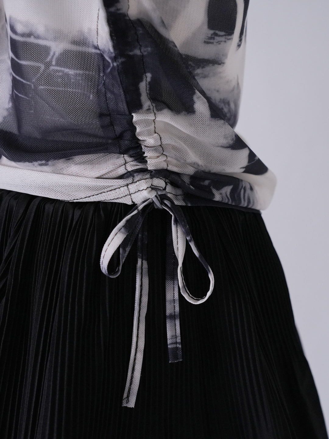 string gather sheer tops