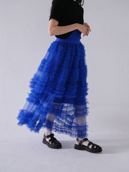 volume frill tiered skirt