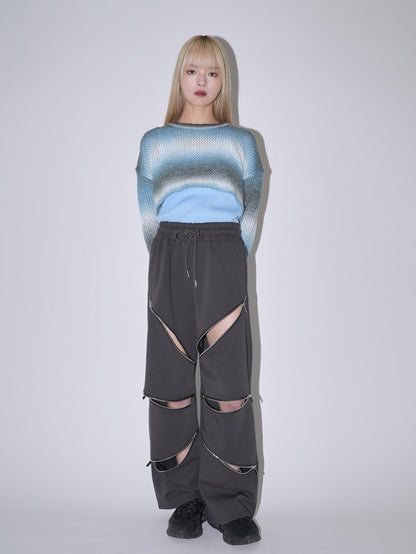 random zip pants