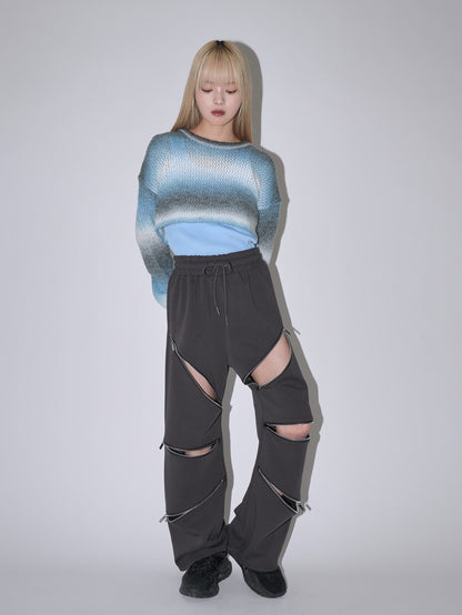 random zip pants