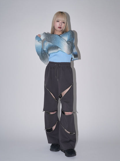 random zip pants