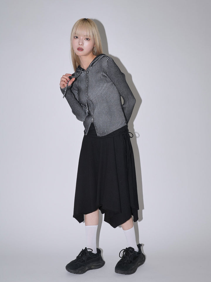 【10月6日発送予定】double zip rib knit