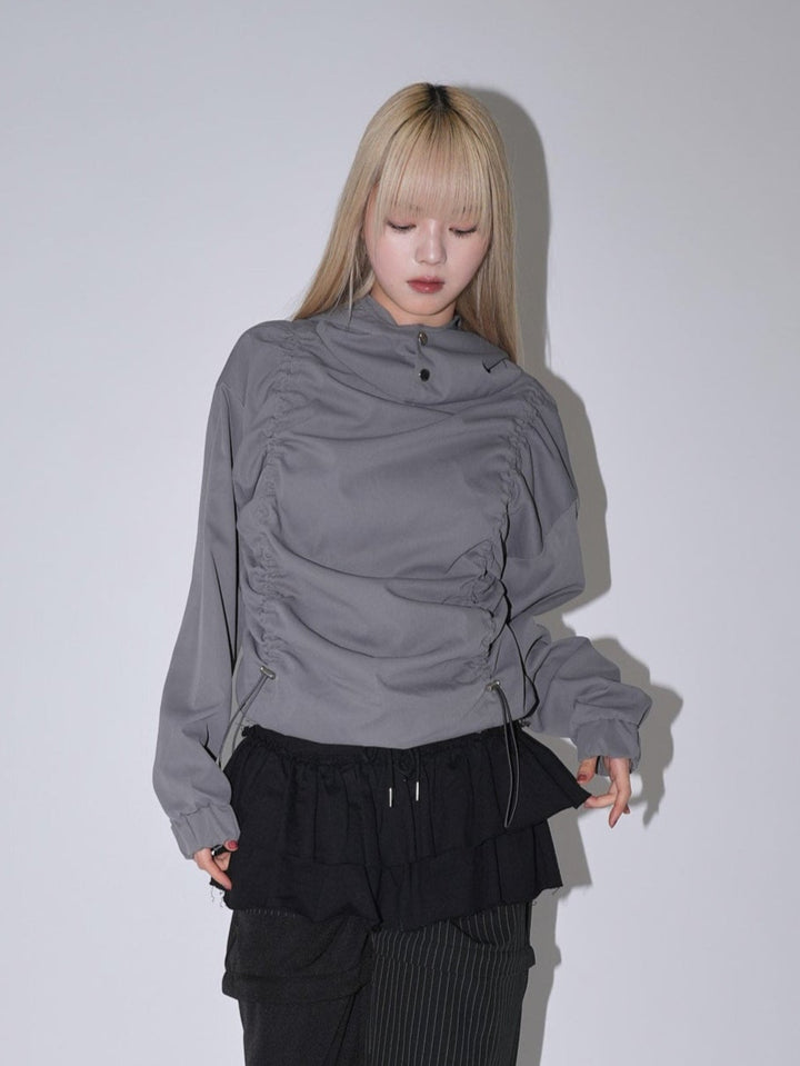 【9月10日発送予定】drawstring gather hoodie