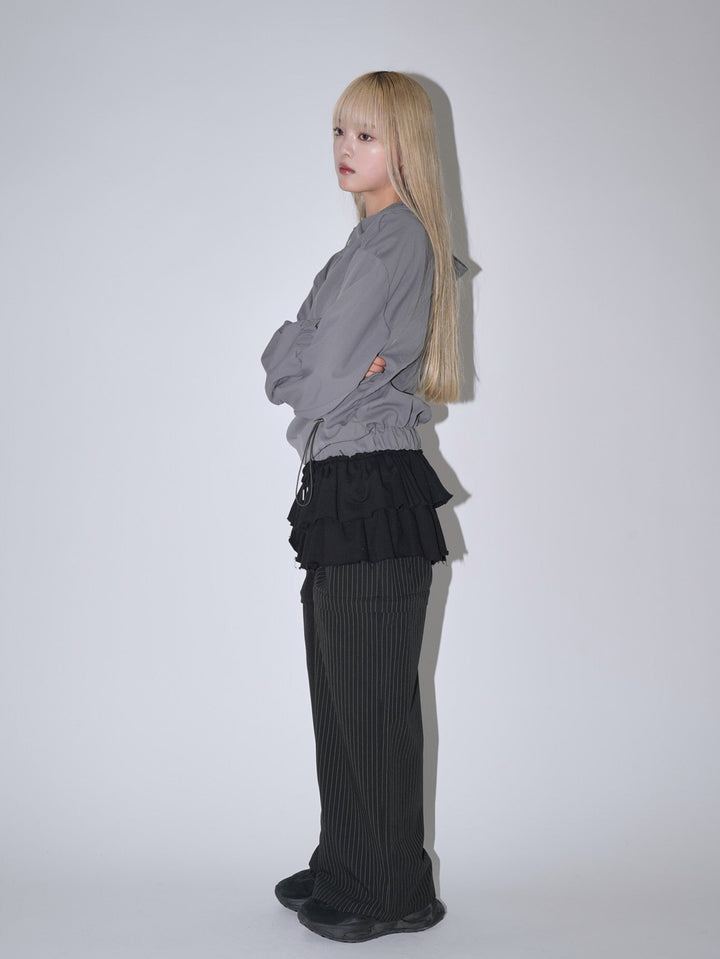 【9月10日発送予定】drawstring gather hoodie