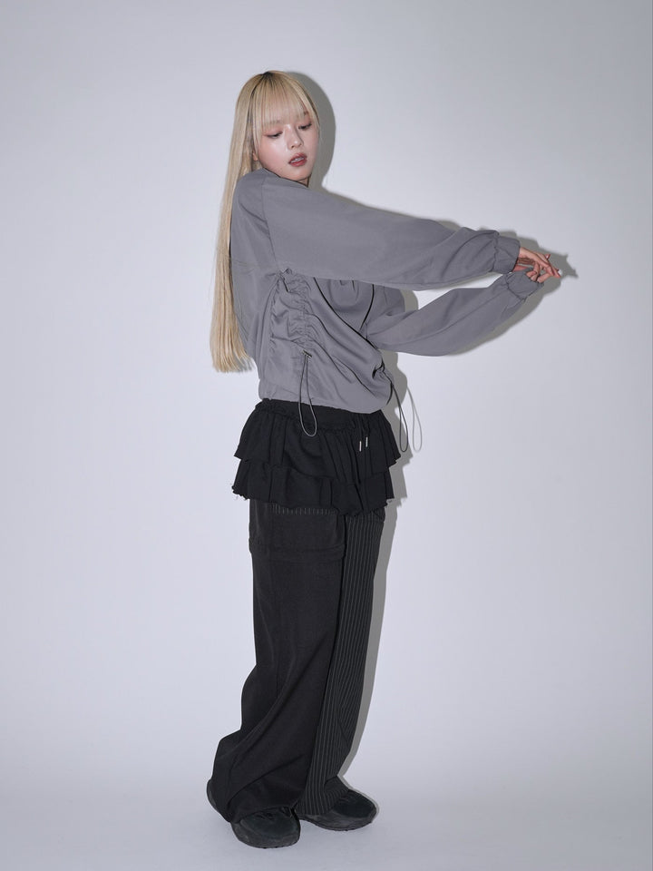 【9月10日発送予定】drawstring gather hoodie
