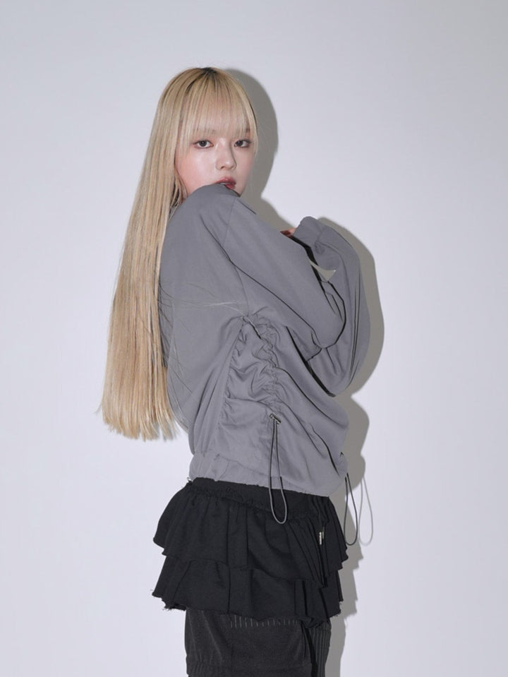 【9月10日発送予定】drawstring gather hoodie