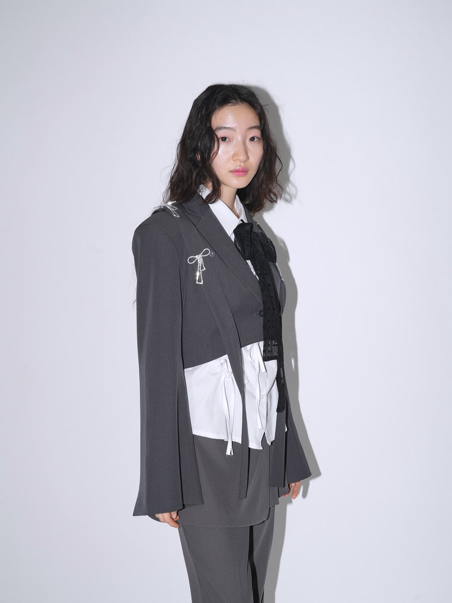 removable ribbon short jacket