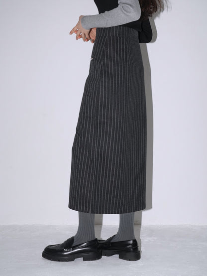 double zip stripe skirt