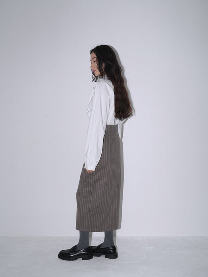 double zip stripe skirt