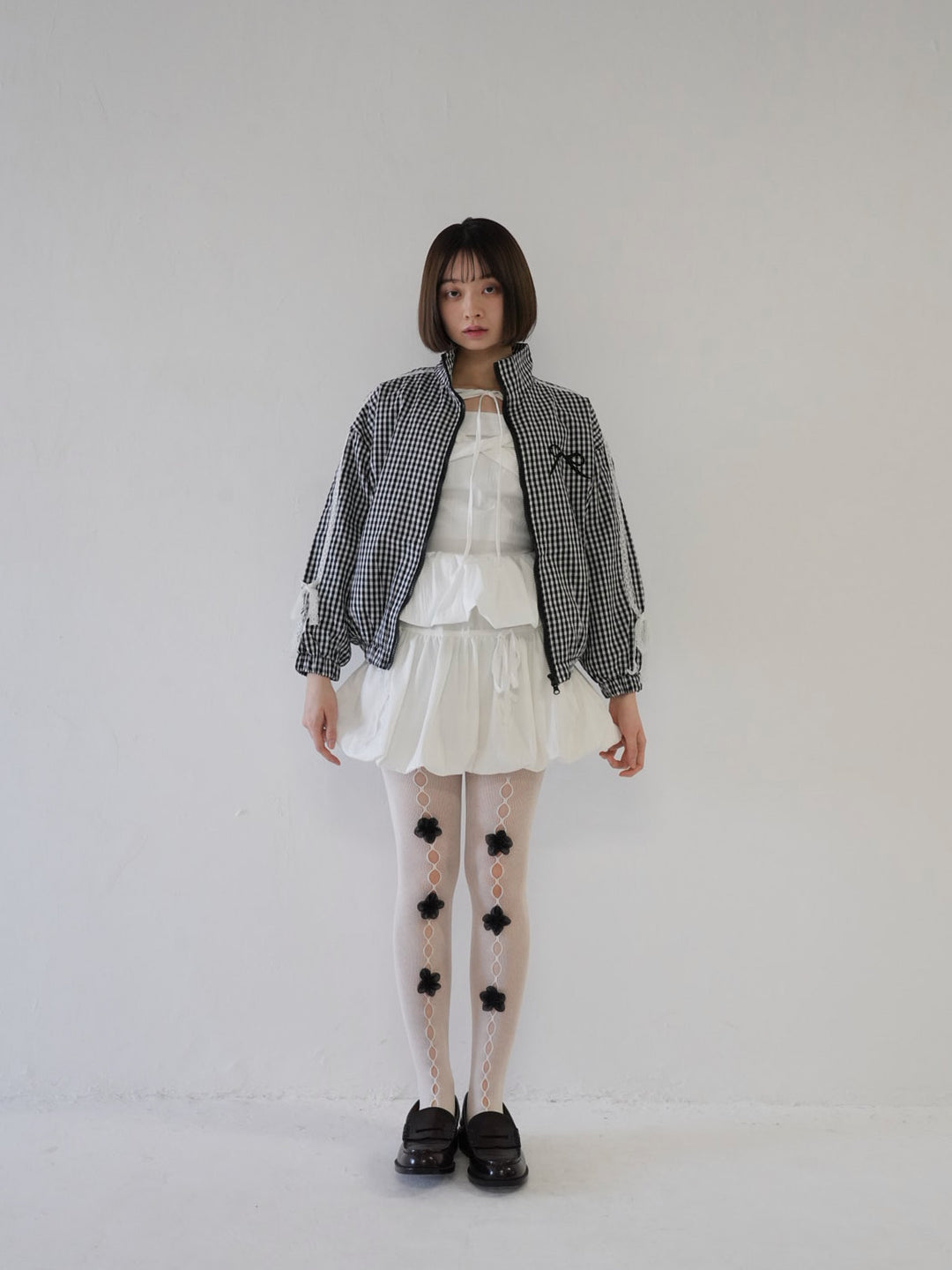 side lace line blouson