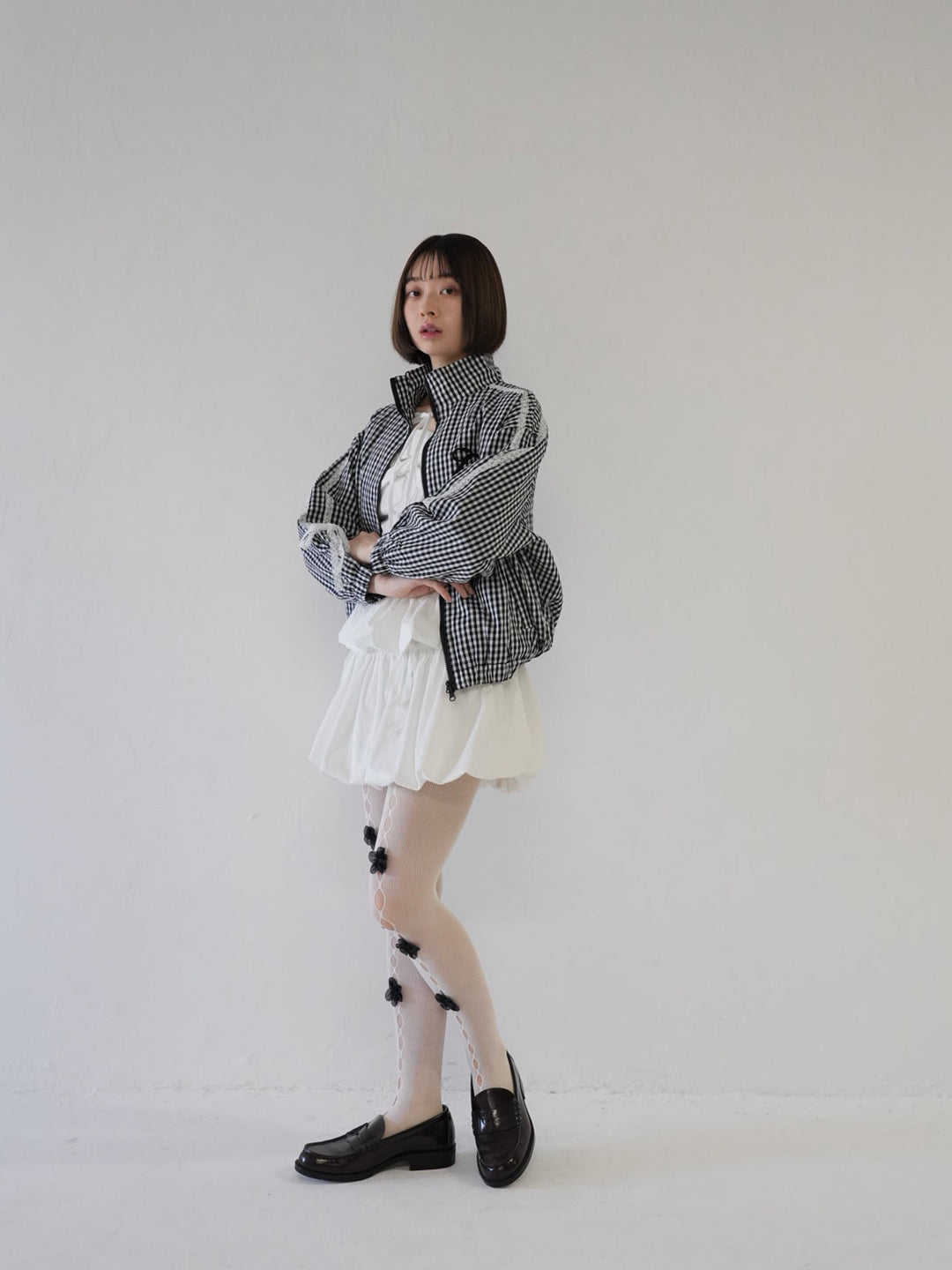 side lace line blouson