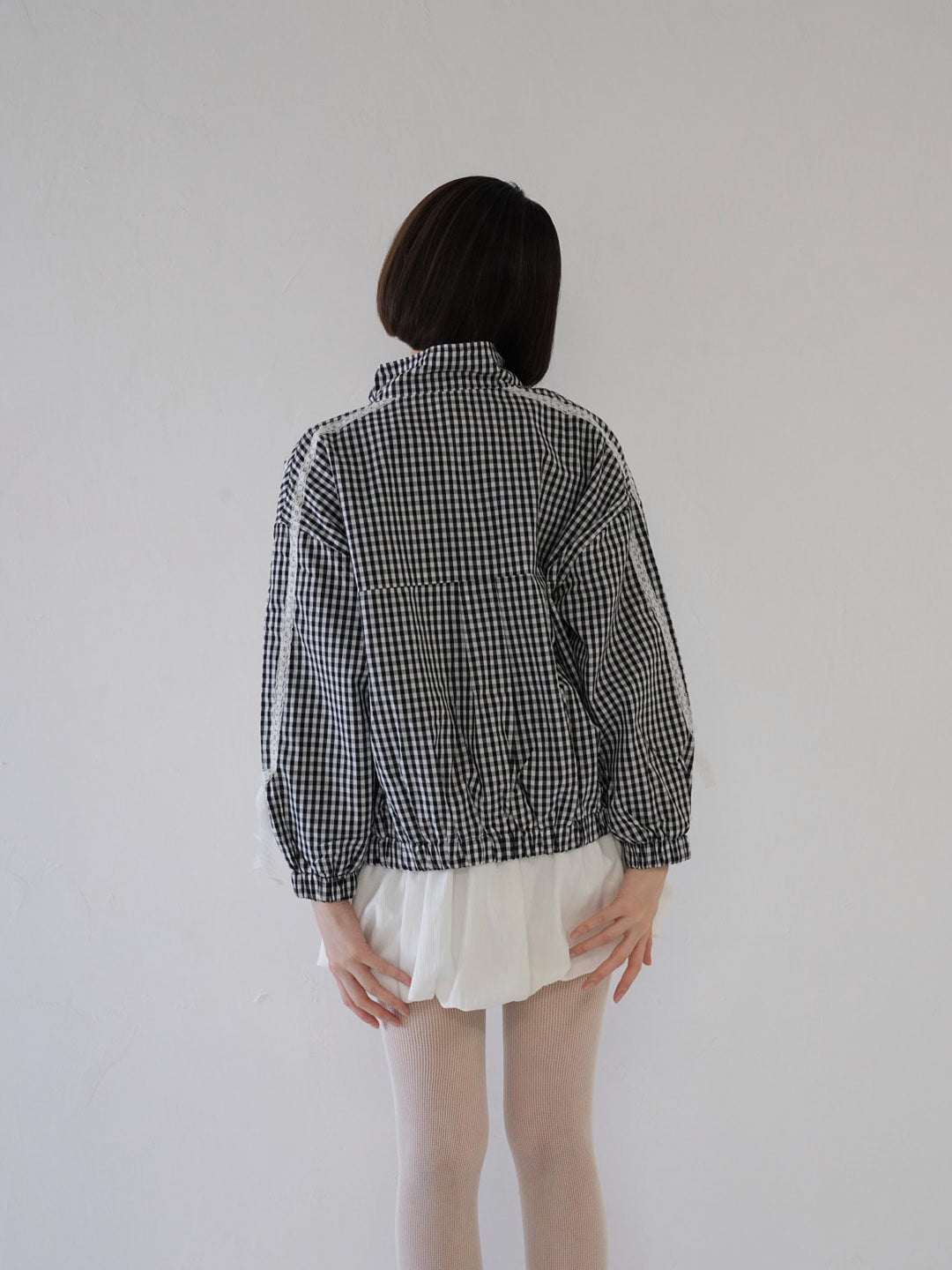 side lace line blouson