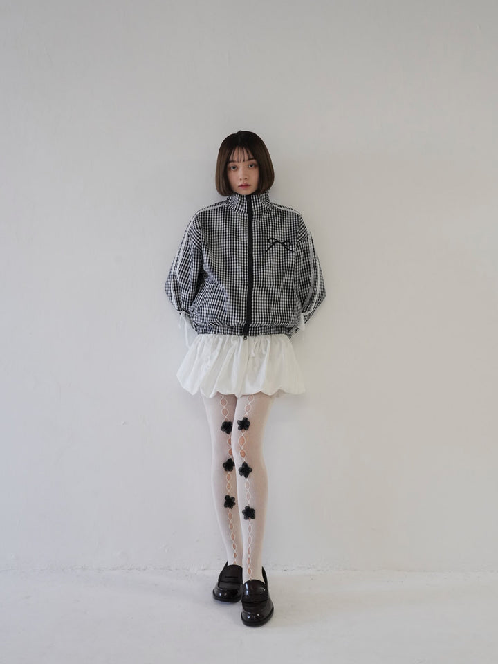 side lace line blouson