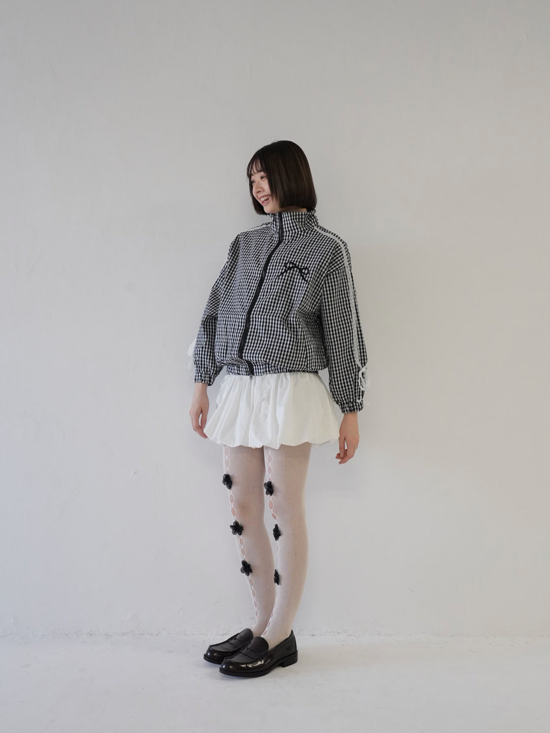 side lace line blouson
