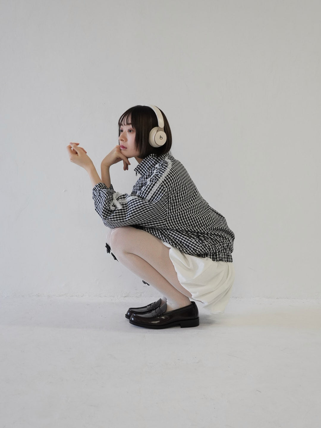 side lace line blouson