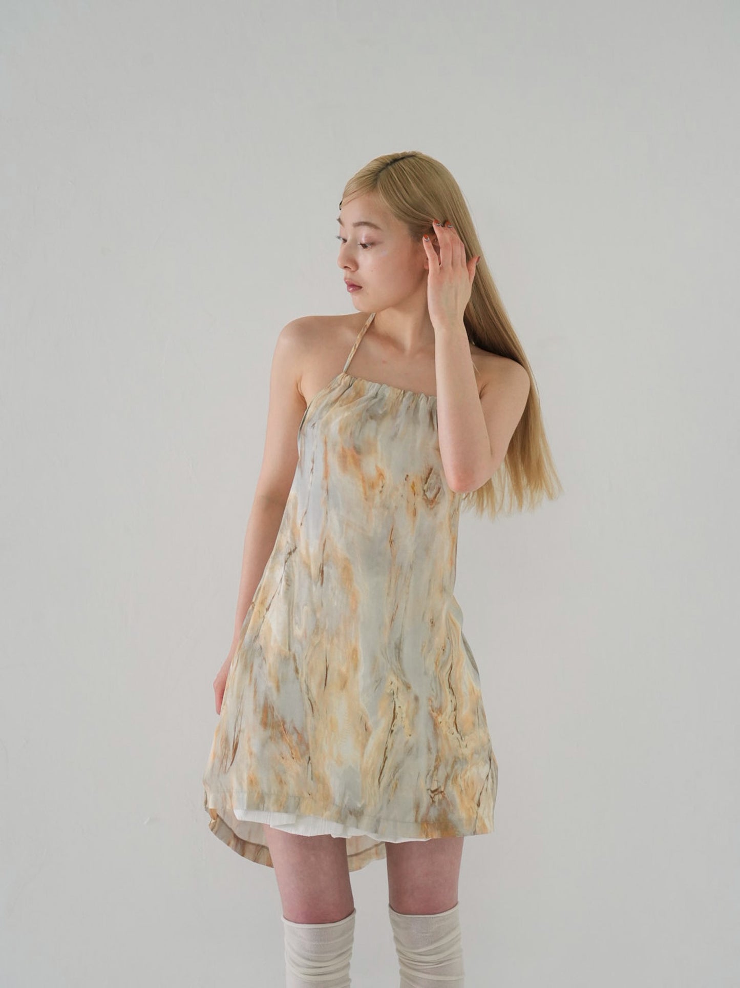 marble camisole mini one piece