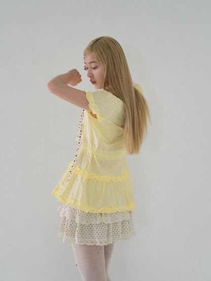 hem frill blouse