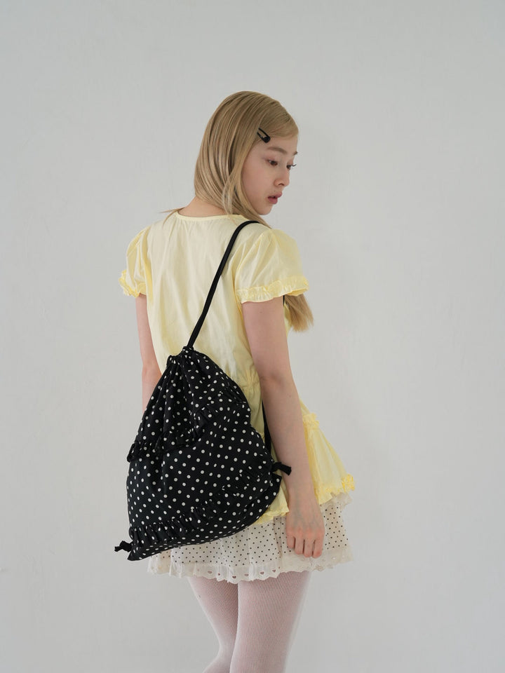 【 6月上旬発送予定 】dot frill nap sack